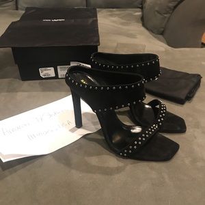 Saint Laurent Mica 105mm Mules(38.5)